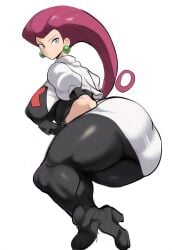 ai_generated ass big_ass big_breasts female female_focus female_only full_body jessie_(pokemon) mullon novelai pokemon solo solo_female team_rocket team_rocket_uniform thick_thighs