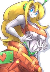 1girls android breasts cave_story curly's_panties curly_brace mokkoyu panties robot underboob