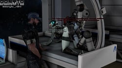 3d anal_probe android ass cuckold donyto edi english_text female geth human jeff_moreau legion legion_(mass_effect) male mass_effect mass_effect_3 probe red-tinted_eyewear robot robot_girl tagme text tinted_eyewear visor