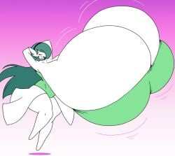 angstrom breasts_bigger_than_head cleavage closed_eyes dress female_only gardevoir generation_3_pokemon huge_breasts humanoid hyper hyper_breasts long_hair not_furry pokemon pokemon_(species) smile thick_thighs wobble