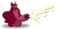 anthro anthro_only big_penis chase_(chip_at_night) chubby cum ejaculation erection furry huge_cock open_mouth penis splotchyslob testicles thick_thighs uncensored wide_hips