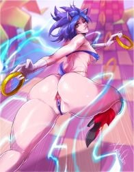 2d 2d_(artwork) 2d_artwork ass blue_hair breasts cameltoe female hair human humanized red_eyes red_hair rule_63 running solo sonic_(series) sonic_the_hedgehog sonic_the_hedgehog_(series) super_speed tagme thick thick_ass thick_butt thick_hips thick_legs thick_thighs thunder_thighs thunderthighs torturechan turtlechan