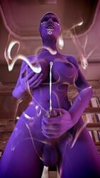 1futa 3d areolae asari big_breasts breasts cum cum_on_viewer cumshot dickgirl futa_only futanari intersex large_breasts looking_at_viewer mass_effect masturbation nipples nude penis pov purple_penis purple_skin sgtnewsboy solo source_filmmaker taker_pov