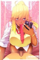 1boy 1futa anal anal_sex apple_inc. balls big_breasts blonde_hair breasts censored character_request clothed clothed_sex color dark-skinned_futanari dark_skin dickgirl futa_is_bigger futa_on_male futadom futanari green_eyes hiromin humiliation intersex iphone japanese_text long_hair male male_penetrated malesub penis penis_under_skirt school_uniform skirt small_penis_humiliation smartphone taking_picture tanned text tie translation_request url watermark wide_hips