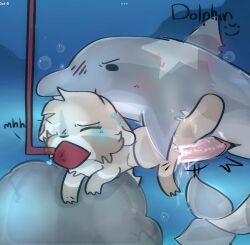 animal_genitalia budsforbuddies cum_in_ass dolphin dolphin_penis scrappy_(budsforbuddies) underwater underwater_sex water