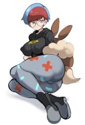 ai_generated ass big_breasts female female_focus female_only full_body mullon novelai penny_(pokemon) pokemon pokemon_sv solo solo_female thick_thighs vulva