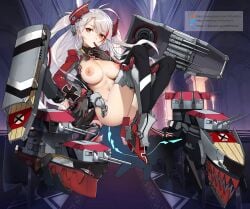 azur_lane breasts mofumochii mole_on_breast nude_filter prinz_eugen_(azur_lane)