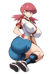 ai_generated ass big_breasts female female_focus female_only full_body mullon novelai pokemon pokemon_hgss shoes sneakers solo solo_female thick_thighs whitney_(pokemon)