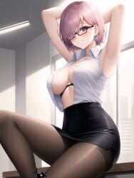 ai_generated fate/grand_order fate_(series) female mash_kyrielight mashu pink_hair shielder_(fate) shielder_(fate/grand_order) solo type-moon zakuro3d