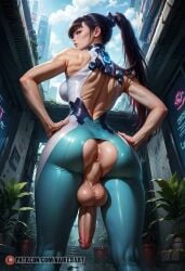 1futa ai_generated anus armpits ass ass_focus erect_penis erection eve_(stellar_blade) from_behind futa_only futa_sans_pussy futanari huge_cock intersex naikedart solo stable_diffusion stellar_blade