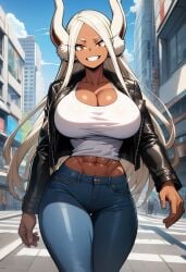 ai_generated big_breasts breasts cleavage collarbone female kemonogirls large_breasts mirko miruko my_hero_academia