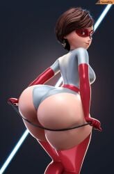 1girls 3d 3d_(artwork) ass big_ass big_breasts big_thighs bodysuit busty costume curvaceous curvy curvy_figure disney elastigirl eye_mask fat_ass female female_only fully_clothed helen_parr hero heroine hips hourglass_figure huge_ass large_ass light-skinned_female light_skin looking_back milf pixar pixar_mom rear_view slim_waist smitty34 solo superhero superhero_costume superheroine the_incredibles thick thick_hips thick_thighs thighhighs thong_leotard voluptuous voluptuous_female wide_hips wide_thighs