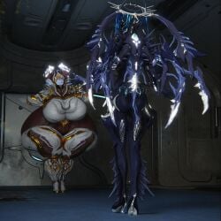 big_ass big_breasts breasts bubble_butt cleavage female huge_ass huge_breasts hyper_ass qzk_forte tagme thick_thighs warframe wide_hips