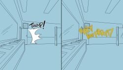 bathroom bathroom_stall desperation door door_open fart offscreen_character onomatopoeia public_bathroom scat_desperation sink toilet