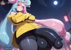 1futa 2026 ai_generated ass balls big_ass big_balls big_breasts big_butt big_penis flouzai futa_only futanari highres huge_breasts huge_cock iono_(pokemon) looking_at_viewer penis pokemon seductive seductive_look seductive_pose seductive_smile testicles uncensored veiny_penis
