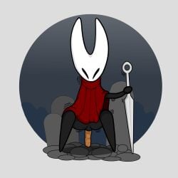 1:1 2025 absurd_res anthro anus arthropod black_body black_eyes clothed clothed_anthro clothed_female clothing crouching empty_eyes featureless_hands featureless_legs feces female female_anthro female_pooping front_view genitals hi_res hollow_knight_(franchise) hornet's_needle hornet_(hollow_knight) insect multicolored_body narrowed_eyes pooping red_clothing red_robe robe sim_son solo straining team_cherry two_tone_body vulva white_body