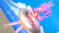 beach bunny_ears bunny_girl bunny_tail comadre comrade_karin pink_hair plump_butt silly sillygirl slim_girl spiral_twintails summer swimsuit twintails vtuber vtuberfanart