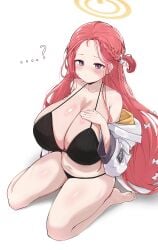 1girl aged_up big_breasts blue_archive huge_breasts lit long_hair solo solo_female yuzu_(blue_archive)