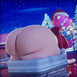 ass ass_focus ass_up bear bear_girl bear_humanoid bear_mask booty butt christmas christmas_clothing christmas_outfit ctgiantess cuddle_team_leader epic_games fat fat_ass fat_butt fat_female fortnite fortnite:_battle_royale furry furry_ass furry_female furry_only holidays hyper hyper_ass hyper_butt looking looking_back naked naked_ass naked_female naked_woman obese obese_ass pink pink_bear pink_fur pink_hair santa_costume santa_hat stuck stuck_in_chimney stuck_in_object stuck_in_vent syd_(fortnite)