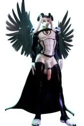 abs absurd_res alpha_channel alternative_fashion anthro asriel_dreemurr_(god_form) balls big_balls big_penis boss_monster_(undertale) cape chest_tattoo claws clothing dark_hair finger_claws flaccid foreskin genitals gloves goth handwear harness hi_res huge_penis jewelry latex latex_clothing latex_gloves latex_handwear latex_legwear latex_stockings legwear male muscular muscular_male necklace nude pecs penis saggy_balls solo standing stockings tattoo toe_claws undertale undertale_(series) vermilionrenderworks white_body wings