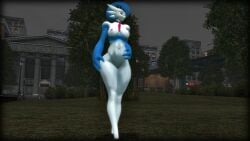 3d 3d_(artwork) absurd_res child_bearing_hips curvaceous dr._voir exhibitionism exhibitionist flashing gardevoir garry's_mod hand_on_hip hi_res nude_female outdoors perky_tits pokemon_(species) public solo_female