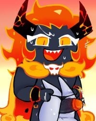 about_to_have_sex anonymous_female big_penis cape capsaicin_cookie cookie_run cookie_run_kingdom dick_between_thighs dominant_male dripping_precum eager faceless_female fangs fat_cock fat_dick femsub happy himbo horns imminent_penetration imminent_sex imminent_vaginal lace_panties large_penis long_hair male_focus maledom massive_penis muscular muscular_male panties panties_down simple_background smaller_female smiling submissive_female sweat taking_off_panties thick_dick thick_penis thick_thighs thighs veins veins_on_cock veiny_penis y/n