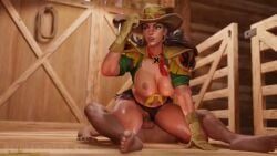 1boy 1girls 3d animated big_ass big_breasts bouncing_ass bubble_ass bubble_butt cowboy_hat dat_ass girl_on_top marvel marvel_comics marvel_rivals moaning rogue_(marvel_rivals) rogue_(x-men) sound tagme video waosart x-men