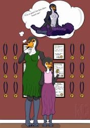 absurd_res alien anthro avian bird duo english_text female flashback hi_res male male/female owl slim species_play text thought_bubble toastiecoyote toucan