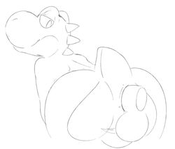 2019 anal anal_sex animated anthro ass balls big_butt digital_media_(artwork) erection humanoid_penis loop male male/male male_only mario_(series) nintendo penetration penis reptile scalie secrets-from-dark sex simple_background sketch smile solo video_games white_background yoshi