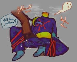 anon anonymous_character boner cum die_of_death_(roblox) mequot mequot_(die_of_death) roblox solo_focus tagme tied_up