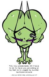 1girls 2026 2d 2d_(artwork) alien alien_girl all_fours anger_symbol anger_vein annoyed annoyed_expression antennae_(anatomy) ass big_ass big_butt blush blush_lines bottom_heavy color colored dialogue digital_drawing_(artwork) digital_media_(artwork) english_text fat_ass fat_butt female female_focus female_only glistening glistening_ass glistening_body glistening_butt green_body green_skin invader_zim looking_at_viewer nanodude78 purple_eyes shortstack simple_background solo solo_focus tak_(invader_zim) text thick_ass thick_butt thick_thighs thighs white_background