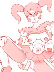 1girls animatronic baby_(fnafsl) breasts circus_baby circus_baby_(fnaf) dildo female five_nights_at_freddy's legs_apart masturbation nipples notarealdoctor penetration pussy robot shirt_pull sister_location sketch tutu vagina vaginal_penetration