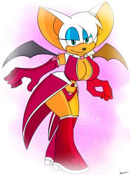 bat breasts female rouge_the_bat sonic_(series) superix