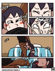 bigdark_penis blowjob cuckold cuckolding dark-skinned_male dark_penis deepthroat forced_oral kissing kissing_penis komi-san_wa_komyushou_desu komi_shouko netorare sammylewdfrog sexy sexy_pose tadano_hitohito