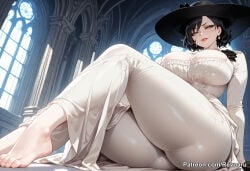 1girl ai_generated alcina_dimitrescu big_breasts female mature_female resident_evil resident_evil_8:_village revoaru thick_thighs thighs