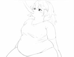 animated b45ui big_ass big_breasts breast_growth bulging_belly chubby_cheeks fat feeding_tube nimo nimo22 rapid_weight_gain tagme thick_arms thick_thighs thigh_growth video weight_gain