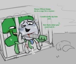 algebralien battle_for_dream_island battle_for_dream_island_again bfb bfdi bfdia blood cage cum fourteen_(bfb) knife knife_play object_shows tentacle_penis the_power_of_two tpot zero_(bfdi)