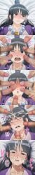 1girls ace_attorney ai_generated blush bukkake cum cum_on_face ejaculation facial ferrappuccino gyakuten_saiban maya_fey multiple_boys penis tagme