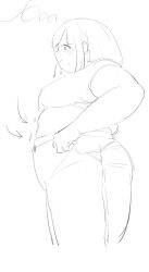 after b45ui big_ass big_breasts blushing breast_growth bulging_belly chubby_cheeks fat nimo nimo22 outgrowing_clothes struggling_to_fit sucking_in thick_arms thick_thighs thin_to_fat thought_bubble undersized_clothes weight_gain