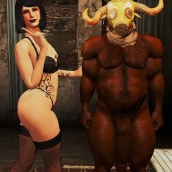 1boy 1girl ass bbc big_black_cock big_penis black_lipstick blacked bra brown_eyes cheating_wife chubby_male dark-skinned_male fallout fallout_4 fat_male female flaccid flaccid_penis gothic interracial legs light-skinned_female lingerie looking_at_viewer male/female mature_female mature_woman medium_breasts milf mother nora_(fallout_4) nude_male penis qos qos_tattoo queen_of_spades queen_of_spades_tattoo sitting smile_at_viewer snowbunny stockings tattoo thick_ass thong wife