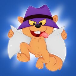albinoturtle feet hanna-barbera penis rodent scurid secret_squirrel secret_squirrel_show solo squirrel tongue tongue_out