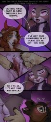 absurd_res acupa anthro anus biped black_clothing black_jacket black_topwear bodily_fluids bottomless bovid bovine cattle clitoral_hood clitoris clothed clothing comic dialogue disney english_text equid equine female female_anthro genital_fluids genitals group hi_res horse humanoid_genitalia humanoid_vulva jacket jacket_only judy_hopps lagomorph leporid male male/female male_anthro mammal rabbit sex silgiriya_mantsugosi stealth_sex text topwear topwear_only trio unzipped_jacket urethra vaginal_fluids vulva zootopia