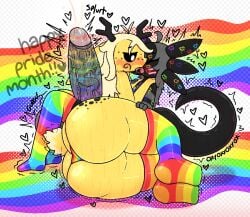2026 amphibian anthro aquatic axolotl big_penis bodily_fluids cum cumshot deer duo ejaculation excessive_cum excessive_genital_fluids french_kissing genital_fluids genitals glans huge_penis humanoid_genitalia humanoid_penis hyper hyper_genitalia hyper_penis kissing lgbt_pride lgbt_pride_month licorice_(oxyoxyoxyox) male male/male mammal mole_salamander oxyoxyoxyox penis salamander tagme toffee_(oxyoxyoxyox)