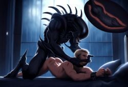 2boys ai_generated alien alien_(franchise) alien_(movie) alien_on_human alien_on_male anal anal_sex balls bara big_balls big_dom_small_sub big_muscles big_pecs big_penis daddy dilf doggy_style doggy_style doggy_style_position doggystyle_position dominant dominant_humanoid dominant_male fingers_in_mouth gay gay_anal gay_domination gay_sex human_on_alien human_on_humanoid human_penetrated humanoid humanoid_dominating_human humanoid_penetrating_human humansub hunk inside_view interspecies knot knotted_cock knotting larger_humanoid larger_male long_tongue male/male male_only male_xenomorph missionary_position muscular muscular_alien muscular_male penetration penis penis_in_ass restrained_arms restrained_wrists restraints rough_sex size_difference smaller_human smaller_male smaller_penetrated struggle submissive submissive_human submissive_male tail xenomorph yaoi