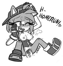 all-star_amy amy_rose baseball_uniform blush breasts clothing disembodied_penis ditoxin exposed_breasts female greyscale male one_eye_closed open_mouth penetration penis pussy pussy_juice sex shirt sonic_(series) sonic_forces_speed_battle sonic_the_hedgehog_(series) spread_legs straight text vagina vaginal_penetration