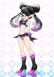 1girls bra breasts callie_(splatoon) cameltoe cleavage female female_only inkling inkling_girl koharuno2 nintendo panties small_breasts solo splatoon splatoon_(series) squid_sisters tagme tentacle_hair