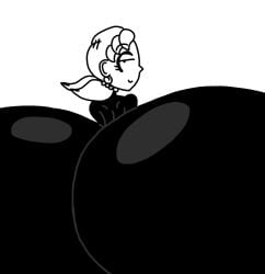 ass ass_bigger_than_head ass_bigger_than_torso ass_built_separately ass_focus bad_anatomy big_ass black_and_white bubble_butt dork_diaries dorkpuffer gigantic_ass huge_ass nikki_maxwell nude simple_background