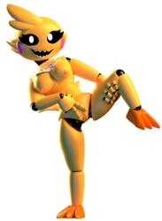 2019 3d 3d_(artwork) absurd_res animatronic anthro avian bird breasts clothing digital_media_(artwork) female five_nights_at_freddy's five_nights_at_freddy's_2 hi_res looking_at_viewer machine nipples open_mouth pussy robot smile solo teeth thebunwiththescarf toy_chica_(fnaf) transparent_background video_games