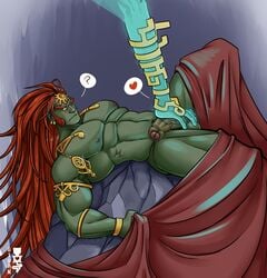 balls big_pecs big_penis boner daddy dilf erection ganondorf gerudo giganuramaki green_skin hair heart hi_res humanoid humanoid_penis long_hair male male_only mammal muscular muscular_male nintendo nipples nude penis penis_grab red_hair rehydrated_ganondorf sex solo solo_male tears_of_the_kingdom the_legend_of_zelda uncut vein veiny_penis video_games