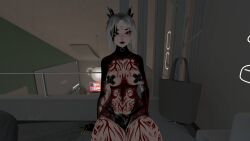 dominant_female dominatrix femdom strap-on tattoo tattoos tattoos_everywhere vrchat vrchat_avatar